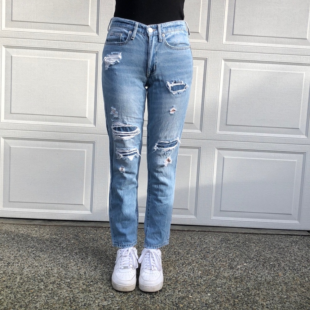 AERO patchwork boyfriend jeans